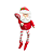 BONECO NATAL PAPAI NOEL SENTADO C/PIRULITO VERMELHO BRANCO - Imagem 1