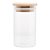 POTE DE VIDRO COM TAMPA DE BAMBU 10CM X 10CM X 16CM - Imagem 1