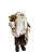 PAPAI NOEL NATAL EM PE (BEGE MARROM) 30cm - Imagem 1
