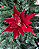 FLOR POINSETIA C/GLITTER VRM 30cm - Imagem 1