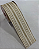 FITA ARAMADA LISTRADA BEGE/OURO 6,3cmx9,14m - Imagem 1