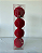 BOLA VELUDO VERMELHO 10CM JG C/4 PC - Imagem 1