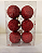 BOLA NATAL VERMELHO 8CM JG C/6 UND - Imagem 1