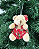 ENFEITE PARA PENDURAR URSO NATAL VERMELHO/VERDE 10CM 1UN - Imagem 1
