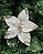 FLOR DECORATIVA NATAL BRANCO/CHAMPANHE 18CM - Imagem 1
