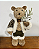 URSO EM PE BRANCO/VERDE 37CM - Imagem 1