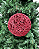 BOLA DECORADA NATAL ARAMADA VERMELHO 20cm - Imagem 1