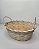 CESTA OVAL TRAMA C/ ALÇAS CRU 26x19cm - Imagem 1