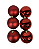 BOLA MISTO TUBO C/6 UND (VERMELHO) 8cm - Imagem 2