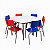 Conjunto Coletivo Infantil/Juvenil 1 Mesa Hexagonal + 6 Cadeiras | Linha Max (CJ-MAXT3+STX120T3) - Imagem 1