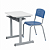 Conjunto Escolar Individual Mesa+Cadeira Tamanho Adulto | Linha M2B CJ6 (M2BT6PL+CD-FNDE06) - Imagem 1