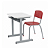 Conjunto Escolar Individual Mesa+Cadeira Tamanho Juvenil | Linha M2B CJ4 (M2BT4PL+CD-FNDE04) - Imagem 1