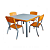 Conjunto Coletivo Infantil 1 Mesa + 4 Cadeiras | Linha FNDE CJC-01 (CD-FNDE01+MEQ-CJC) - Imagem 1
