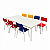 Conjunto Coletivo Infantil/Juvenil 1 Mesa + 6 Cadeiras | Linha Max (MAX03+MER160T36L) - Imagem 1