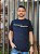 Camiseta Hugo Boss Azul Noite Faixas Duplas - Imagem 3