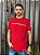 Camiseta Hugo Boss Vermelha Faixas Duplas - Imagem 3