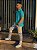Camisa Polo Ralph Lauren Masculina Custom Fit Verde Jade Pony Laranja - Imagem 4