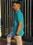 Camisa Polo Ralph Lauren Masculina Custom Fit Verde Jade Pony Laranja - Imagem 6