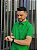 Camisa Polo Ralph Lauren Masculina Custom Fit Verde Seleção Pony Azul - Imagem 5