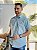 Camisa Ralph Lauren Masculina Manga Curta Custom Fit Micro Xadrez Azul Caribe Pony Bordô - Imagem 1