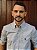 Camisa Ralph Lauren Masculina Manga Longa Custom Fit Micro Xadrez Concreto Pony Azul - Imagem 7