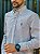 Camisa Ralph Lauren Masculina Manga Longa Custom Fit Micro Xadrez Concreto Pony Azul - Imagem 2