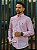 Camisa Ralph Lauren Masculina Manga Longa Custom Fit Micro Xadrez Rosa Bebê Pony Azul Celeste - Imagem 4