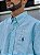 Camisa Ralph Lauren Manga Longa Micro Xadrez Verde Água Pony Azul - Imagem 2