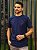 Camiseta Ralph Lauren Masculina Custom Slim Fit Azul Marinho Pony Vermelho - Imagem 1