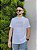 Camiseta Hugo Boss Masculina Slim Fit Off White Logotipo Aveludado - Imagem 1