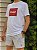 Camiseta Hugo Boss Branca Masculina Slim Fit Logotipo Vermelho - Imagem 3