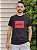 Camiseta Hugo Boss Masculina Slim Fit Preta Logotipo Vermelho - Imagem 1
