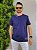 Camiseta Tommy Hilfiger Custom Fit Collar Flag Azul Marinho - Imagem 1