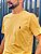 Camiseta Ralph Lauren Masculina Custom Slim Fit Amarelo Claro Pony Roxo - Imagem 2