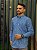 Camisa Ralph Lauren Masculina Manga Longa Custom Fit Micro Xadrez Azul Royal Pony Vermelho - Imagem 1