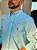 Camisa Ralph Lauren Masculina Manga Longa Custom Fit Micro Xadrez Azul Piscina Pony Pink - Imagem 3