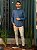 Camisa Ralph Lauren Masculina Manga Longa Custom Fit Xadrez Quadriculado Milimetrado Azul Marinho Pony Pink - Imagem 6