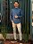Camisa Ralph Lauren Masculina Manga Longa Custom Fit Xadrez Quadriculado Milimetrado Azul Marinho Pony Pink - Imagem 7