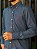 Camisa Ralph Lauren Masculina Manga Longa Custom Fit Xadrez Quadriculado Milimetrado Azul Marinho Pony Pink - Imagem 5