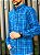 Camisa Ralph Lauren Masculina Manga Longa Custom Fit Xadrez Madras Azul Pony Amarelo - Imagem 2