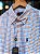 Camisa Ralph Lauren Masculina Manga Curta Custom Fit Xadrez Madras Laranja Pony Azul Bic - Imagem 4