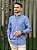 Camisa Tommy Hilfiger Manga Longa Custom Fit Oxfordine Azul Mescla Flag Tradicional - Imagem 1