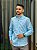 Camisa Tommy Hilfiger Manga Longa Custom Fit Oxfordine Azul Bebê Flag Tradicional - Imagem 1