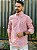 Camisa Linho Ralph Lauren Masculina Manga Longa Custom Fit Xadrez Médio Laranja Pony Azul Celeste - Imagem 1