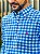 Camisa Linho Ralph Lauren Masculina Manga Longa Custom Fit Xadrez Médio Azul Celeste Pony Pink - Imagem 2