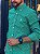 Camisa Ralph Lauren Masculina Manga Longa Custom Fit Xadrez Quadros Verde Trevo Pony Verde Água - Imagem 3