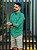 Camisa Ralph Lauren Masculina Manga Longa Custom Fit Xadrez Quadros Verde Trevo Pony Verde Água - Imagem 4
