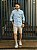 Camisa Ralph Lauren Masculina Manga Longa Custom Fit Xadrez Madras Verde Lima/Azul Pony Azul Bic - Imagem 5