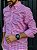 Camisa Ralph Lauren Masculina Manga Longa Custom Fit Xadrez Pequeno Rosa Pink Pony Azul Celeste - Imagem 3