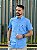 Camisa Ralph Lauren Manga Curta Linho Puro Azul Céu Pony Vermelho Rubi - Imagem 1